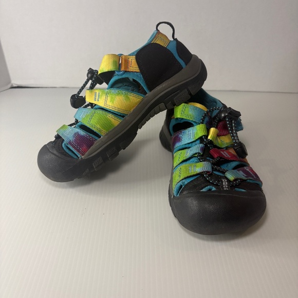 Keen Kids' Newport H2 Water Sandals Size 13 1018441 Tie Dye Rainbow Bungee Strap - Picture 1 of 15